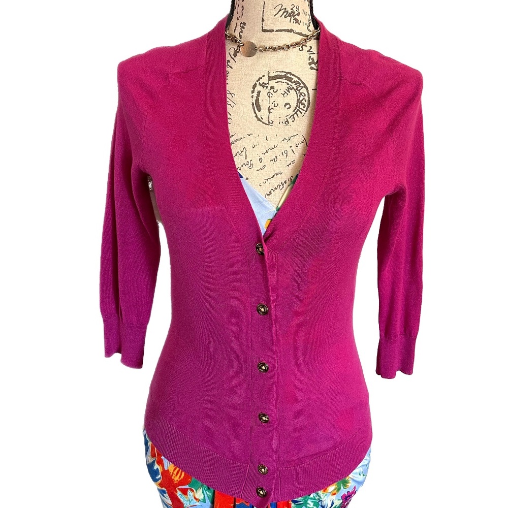 Trina Turk Rasberry Cardigan P/Small